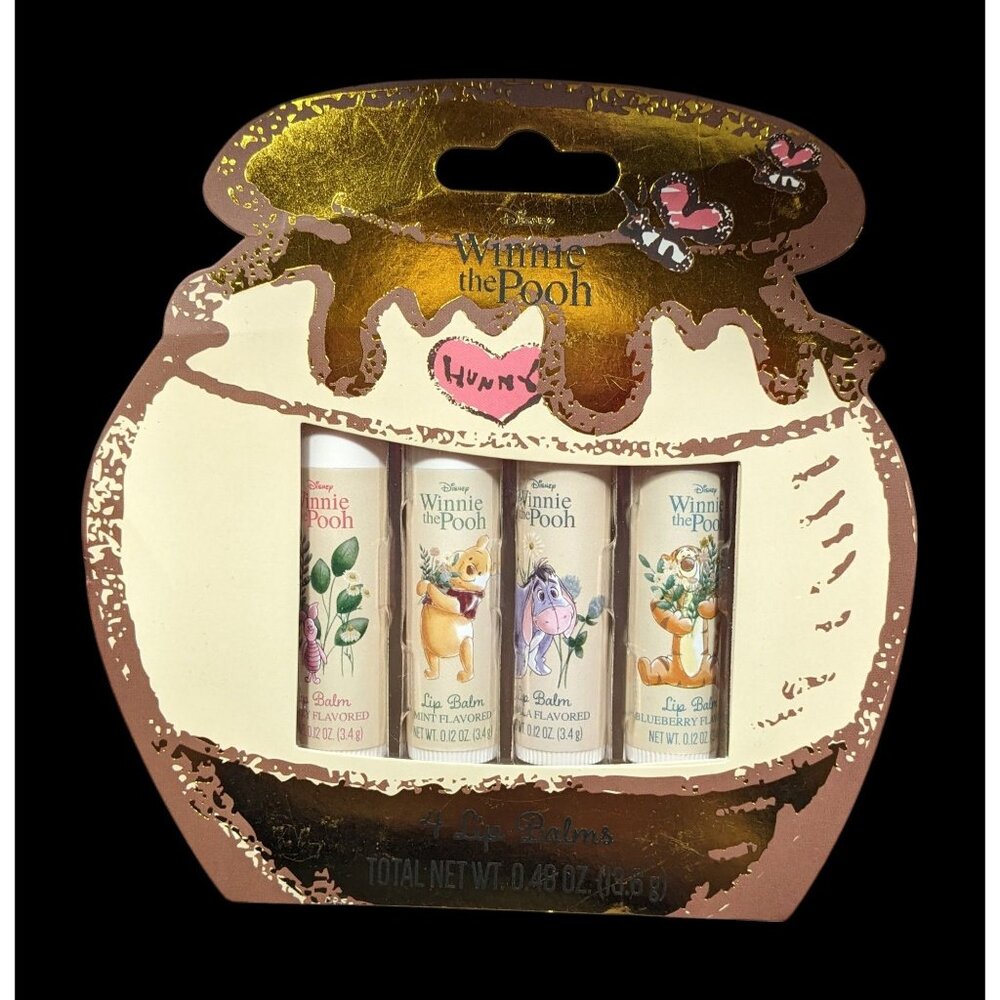 Disney Taste Beauty Winnie The Pooh Lip Balm 4 Pack